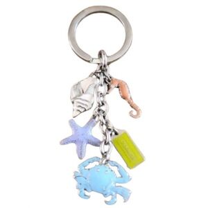 Coach Sea Life Keychain with Blue, Purple, Green & Pink Charms
